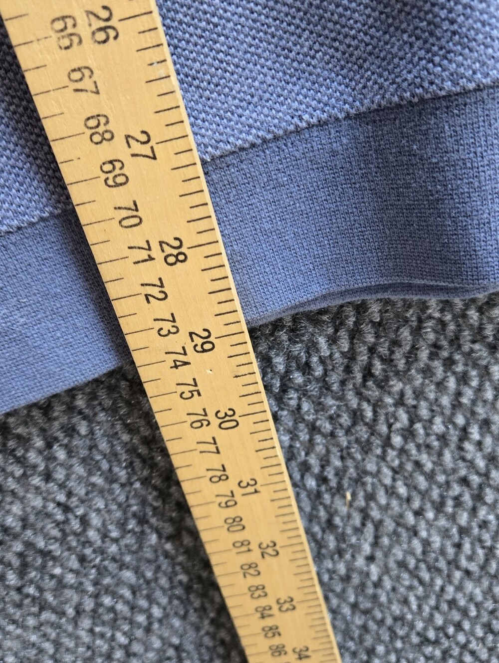 Vintage 90s L.L. Bean Waffle Knit Men's Crewneck Preppy Sweashirt In Dusty Blue - Picture 6 of 8